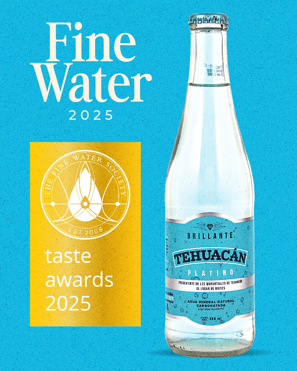 Tehuacán Brillante conquista el oro en los Fine Water Taste & Design Awards 2025